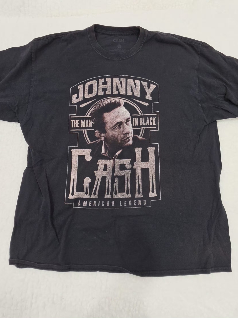 Men's Black Graphic Rock Tribute Tee - Vintage Style